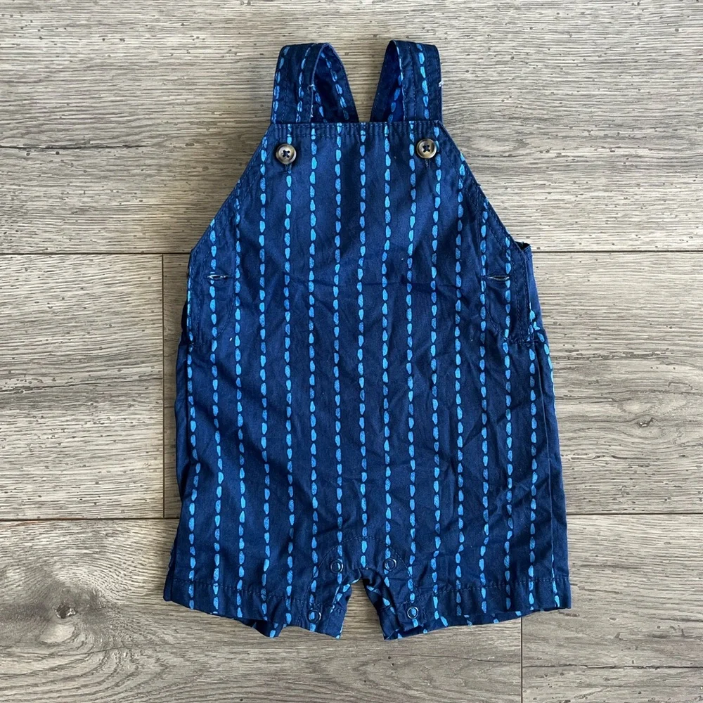 Carter’s Just One You Baby Boy Overalls Stripes Navy Light Blue 6 Months Summer